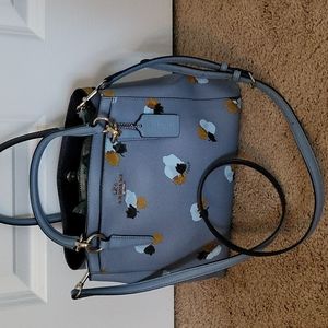 Coach Surrey Blue Pop Floral Coated Canvas